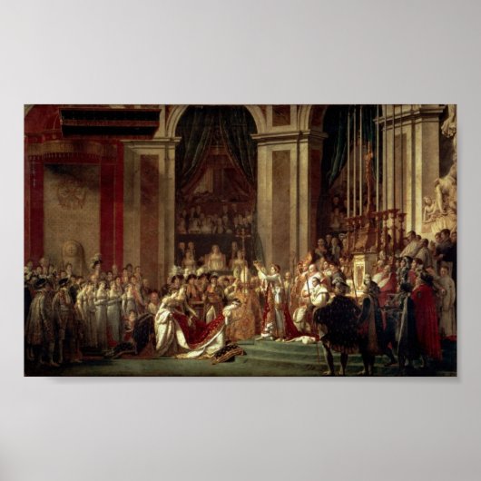 Coronatie van Napoleon door Jacques-Louis David Poster (Voorkant)