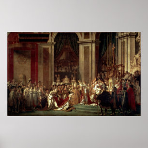 Coronatie van Napoleon door Jacques-Louis David Poster