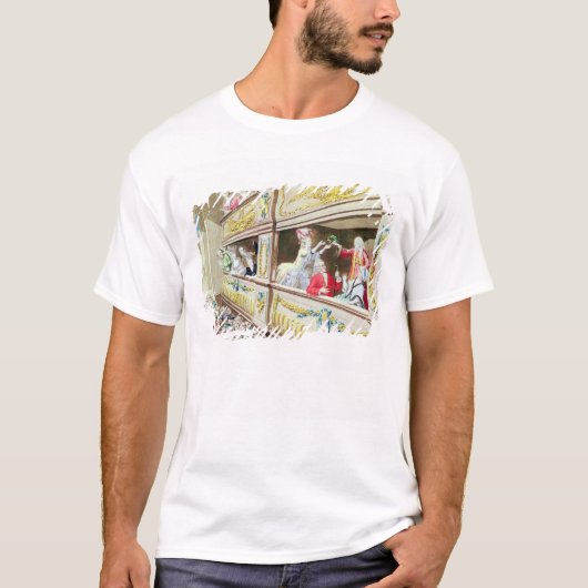 Coronatie van Voltaire in de Theater Francais T-shirt (Voorkant)