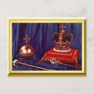 Coronatieregalia van koningin Elizabeth II Briefkaart