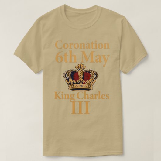 Coronation 6th May King Charles III T-shirt (Design voorkant)