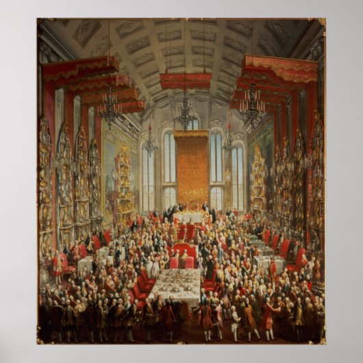Coronation Banquet of Joseph II in Frankfurt Poster (Voorkant)