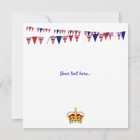 Coronation Celebration Lunch Invitation Kaart (Achterkant)