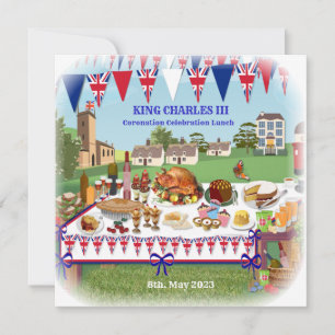 Coronation Celebration Lunch Invitation Kaart