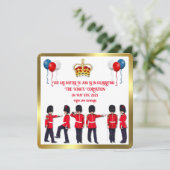 Coronation Celebration Lunch Invitation Kaart (Staand voorkant)