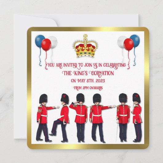 Coronation Celebration Lunch Invitation Kaart (Voorkant)