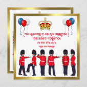 Coronation Celebration Lunch Invitation Kaart (Voorkant / Achterkant)