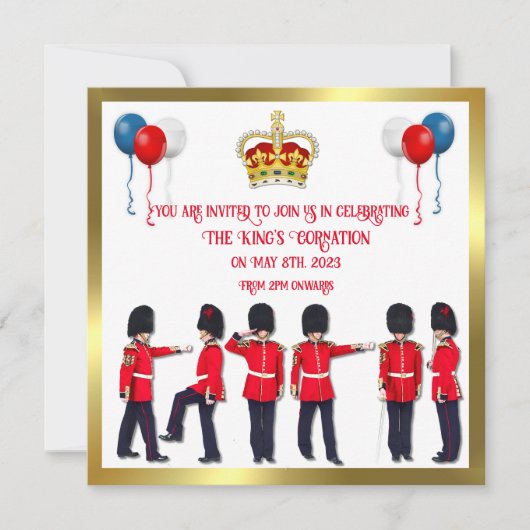 Coronation Celebration Lunch Invitation Kaart (Voorkant)