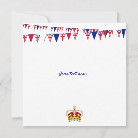 Coronation Celebration Lunch Invitation Kaart (Achterkant)