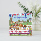 Coronation Celebration Lunch Invitation Kaart (Staand voorkant)