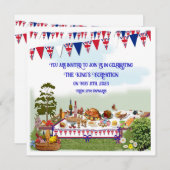 Coronation Celebration Lunch Invitation Kaart (Voorkant / Achterkant)