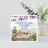 Coronation Celebration Lunch Invitation Kaart (Staand voorkant)