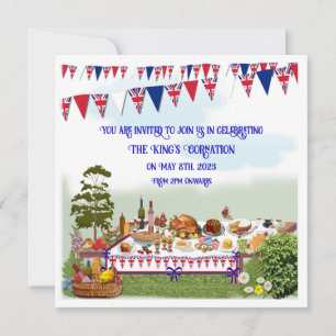Coronation Celebration Lunch Invitation Kaart