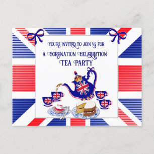 Coronation Celebration Tea Party Invitation Postc Briefkaart