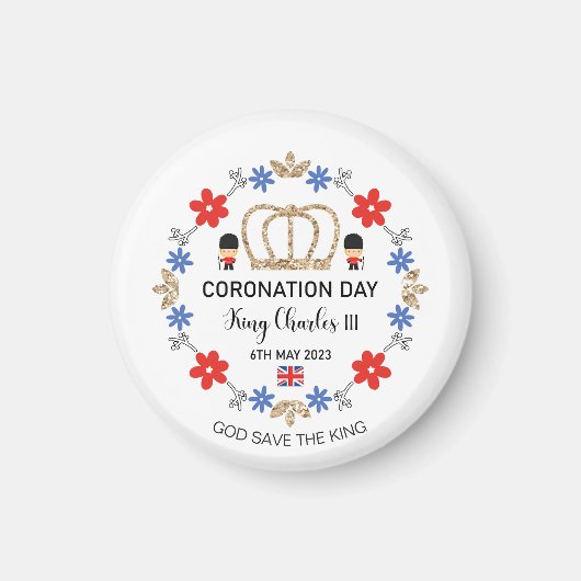 Coronation day 2023 King Charles III Personalized Magneet (Voorkant)