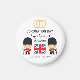 Coronation day 2023 King Charles III Personalized Magneet