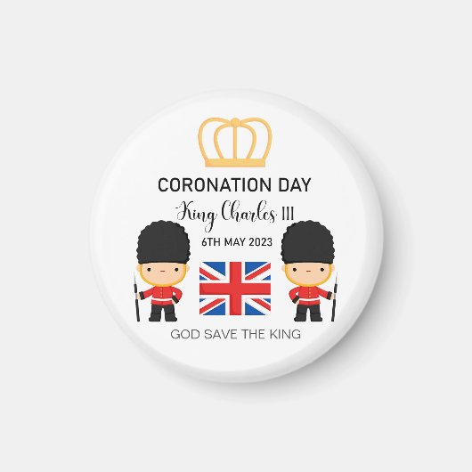 Coronation day 2023 King Charles III Personalized Magneet (Voorkant)