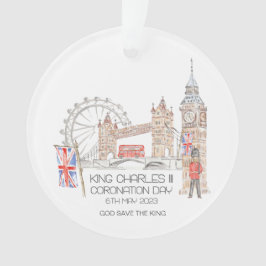 Coronation day 2023 King Charles III Personalized Ornament