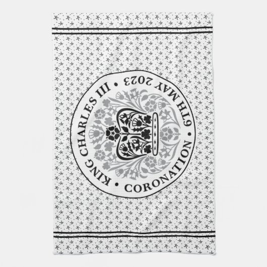Coronation Emblem of King Charles III Theedoek (Verticaal)