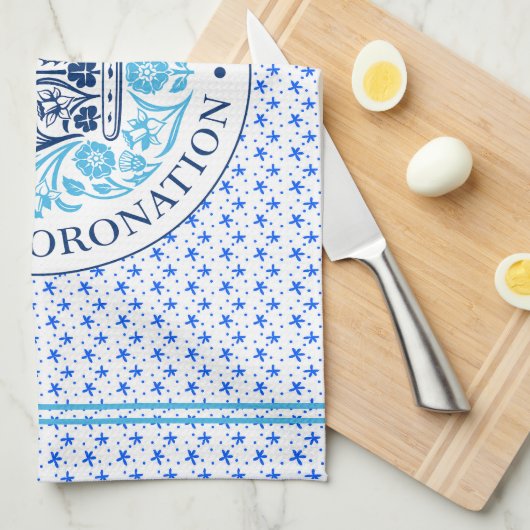 Coronation Emblem of King Charles III Theedoek (Quarter Fold)