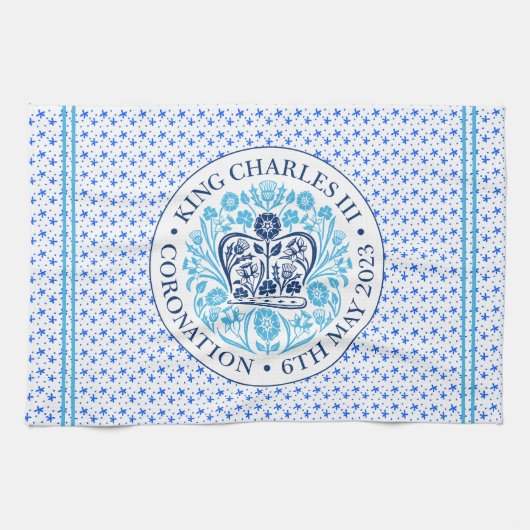 Coronation Emblem of King Charles III Theedoek (Horizontaal)