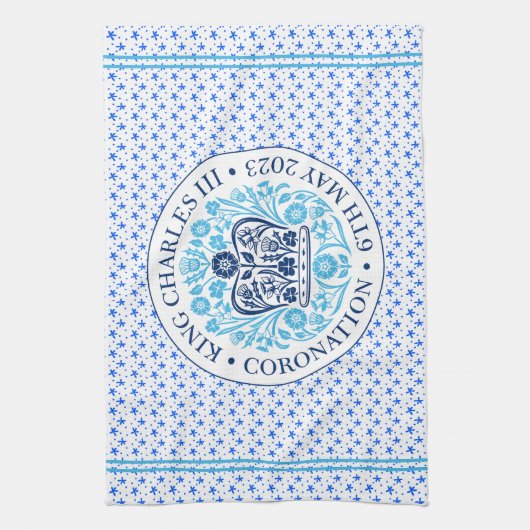 Coronation Emblem of King Charles III Theedoek (Verticaal)