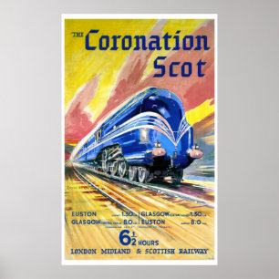 Coronation England Vintage Travel Poster teruggeze