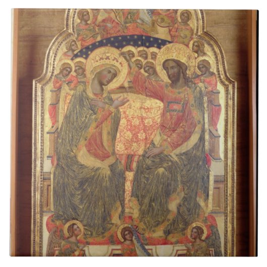 Coronation of the Virgin, 1372 Tegeltje (Voorkant)