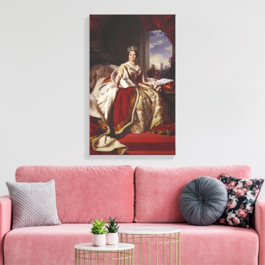 Coronation Portrait of Queen Victoria Canvas Afdruk (Insitu (Woonkamer))