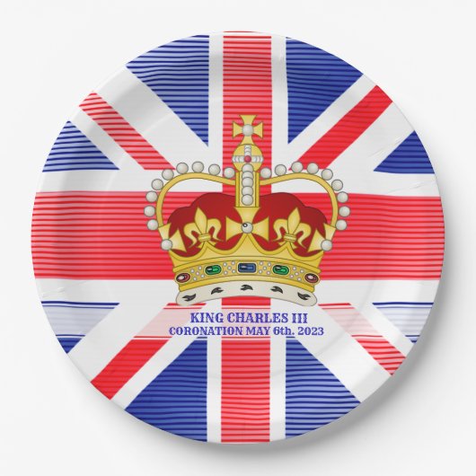 Coronation souvenir of King Charles III Crossbod Papieren Bordje (Voorkant)