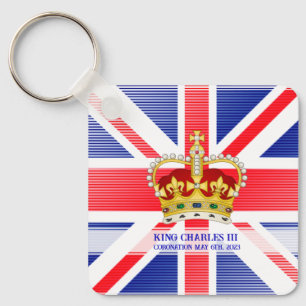 Coronation souvenir of King Charles III Key Ring Sleutelhanger