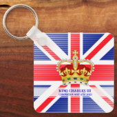 Coronation souvenir of King Charles III Key Ring Sleutelhanger (Voorkant)