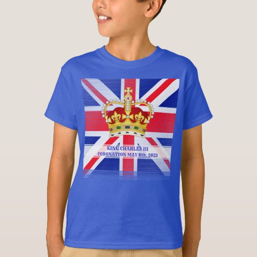 Coronation souvenir of King Charles III T-shirt (Voorkant)