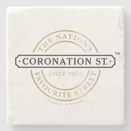 Coronation Street - Logo Stenen Onderzetter (Voorkant)