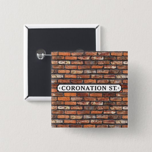 Coronation Street - Sign Square Button (Voorkant /achterkant)