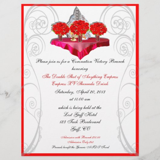 Coronation Victory Brunch Custom Flyer (Voorkant)