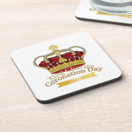 Coronationele dagkroon bier onderzetter (Linkerzijde)