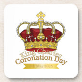 Coronationele dagkroon bier onderzetter (Voorkant)