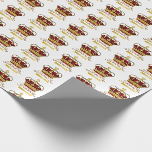 Coronationele dagkroon cadeaupapier (Hoek)