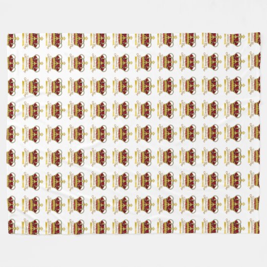 Coronationele dagkroon fleece deken (Voorkant (Horizontaal))