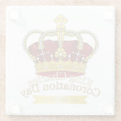 Coronationele dagkroon glazen onderzetter (Achterkant)