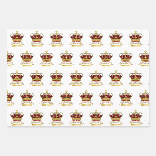 Coronationele dagkroon inpakpapier vel (Voorkant 2)