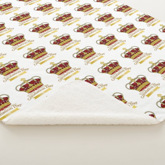 Coronationele dagkroon sherpa deken (3/4)