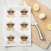 Coronationele dagkroon theedoek (Quarter Fold)