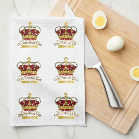 Coronationele dagkroon theedoek (Quarter Fold)