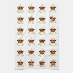 Coronationele dagkroon theedoek