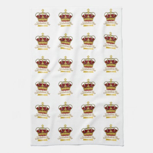 Coronationele dagkroon theedoek (Verticaal)