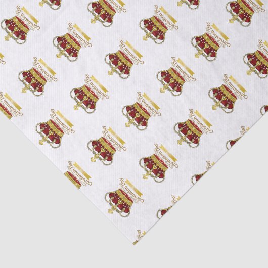 Coronationele dagkroon tissuepapier (Detail)