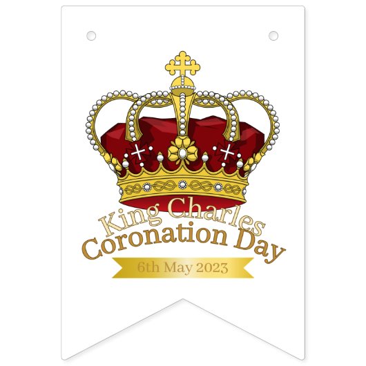 Coronationele dagkroon vlaggetjes (Tweede vlag)