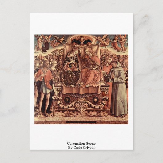 Coronationscène van Carlo Crivelli Briefkaart (Voorkant)